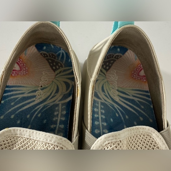 OluKai Womens Size 7 Hale’Iwa Soft Knit Cream Slip On Sneaker Shoes - Picture 8 of 10